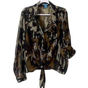 🍾 2X Women’s Camouflage Top Blouse
